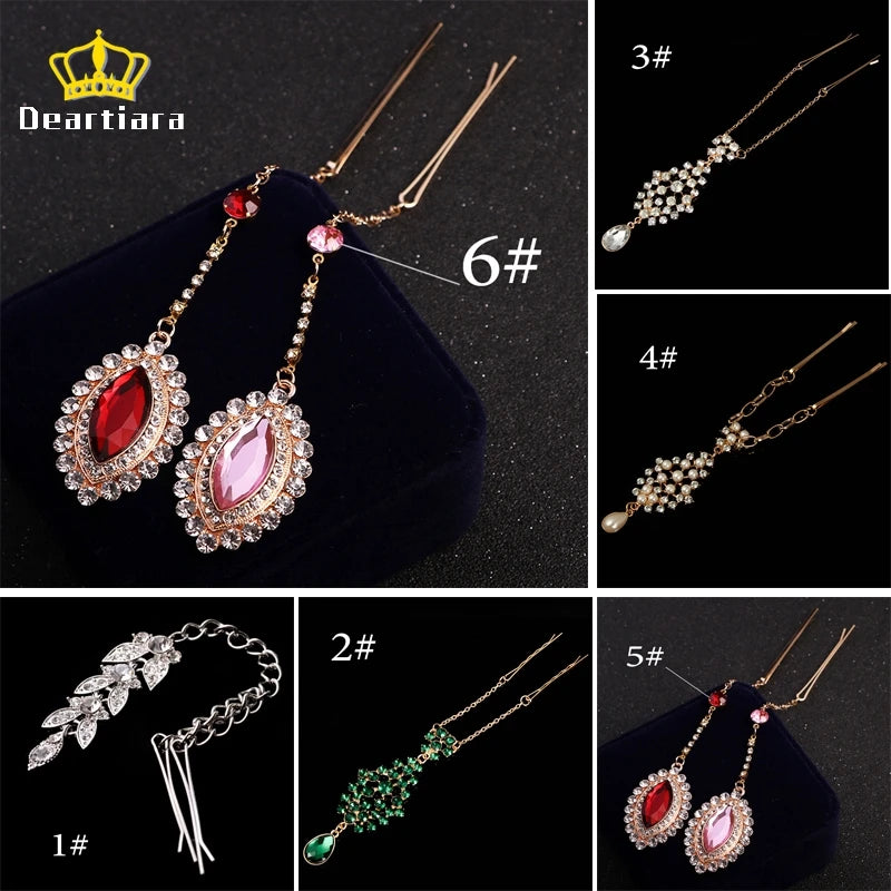 Bridal Hair Chain Pearl Headpiece Women Hair Accessories