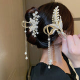 Butterfly Lily of the Valley Tassel Hair Accessory