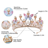 Crystal Butterfly Tiara Princess Headband Wedding Hair Jewelry
