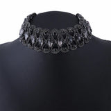 Rhinestone Choker Necklace Statement Necklaces For Women Big Necklace Collar
