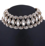 Rhinestone Choker Necklace Statement Necklaces For Women Big Necklace Collar