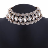 Rhinestone Choker Necklace Statement Necklaces For Women Big Necklace Collar
