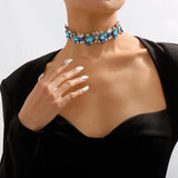 Rhinestone Choker Necklace Chunky Necklace For Women