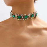 Rhinestone Choker Necklace Chunky Necklace For Women