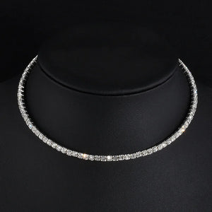 Rhinestone Choker Necklaces Collar Statement Jewelry Girl Pearls Necklace