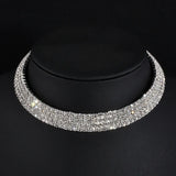 Rhinestone Choker Necklaces Collar Statement Jewelry Girl Pearls Necklace