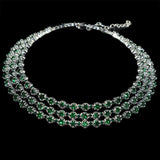 Rhinestone Choker Necklace for Women Statement Crystal Party Punk Collar