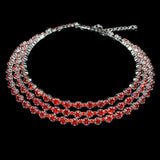 Rhinestone Choker Necklace for Women Statement Crystal Party Punk Collar