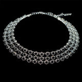 Rhinestone Choker Necklace for Women Statement Crystal Party Punk Collar