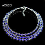Rhinestone Choker Necklace for Women Statement Crystal Party Punk Collar