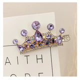Princess Rhinestone Crown Hairpin Duckbill Clip