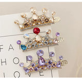 Princess Rhinestone Crown Hairpin Duckbill Clip