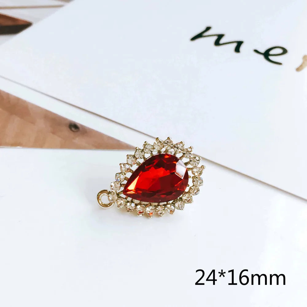 6pcs Rhinestone Crystal Stud Earrings for Women Girl Jewelry Material