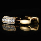 Crystal Cufflinks Square High French Button Wedding Men