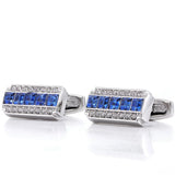 Crystal Cufflinks Square High French Button Wedding Men
