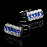 Crystal Cufflinks Square High French Button Wedding Men