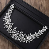 Crystal Pearl Headband Wedding Bride Hairband Head Jewelry