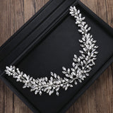 Crystal Pearl Headband Wedding Bride Hairband Head Jewelry