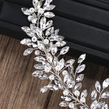 Crystal Pearl Headband Wedding Bride Hairband Head Jewelry