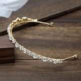 Crystal Rhinestone Headband Crown Bridal Tiara Hairpiece