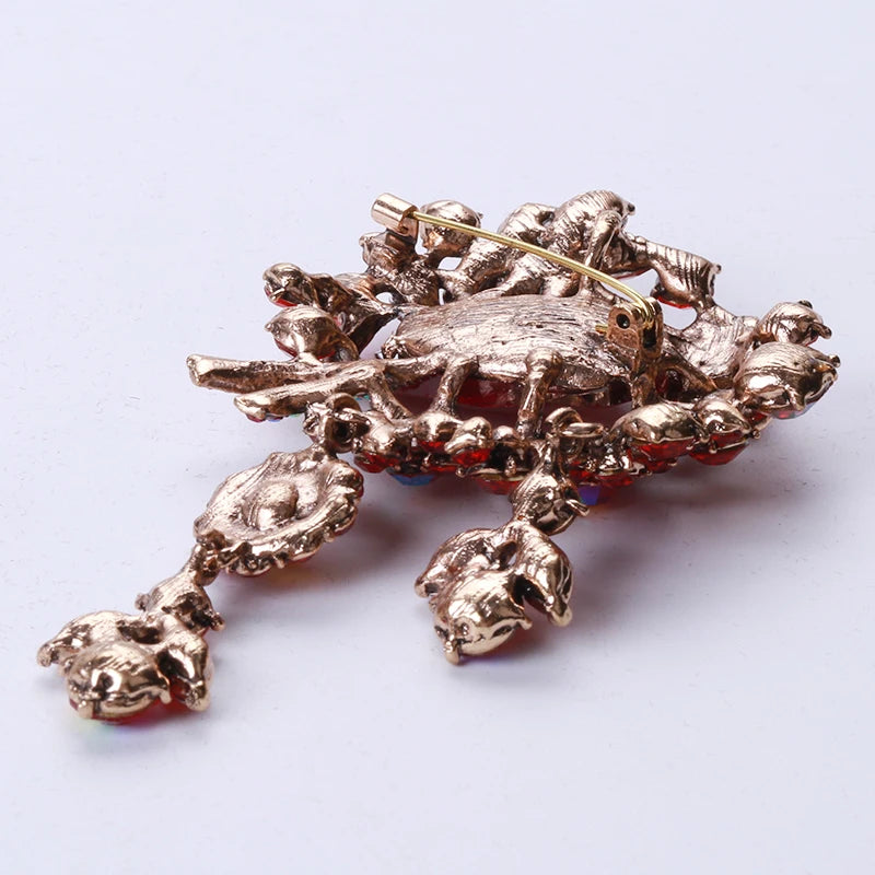 Vintage Rhinestone Large Pin Brooch