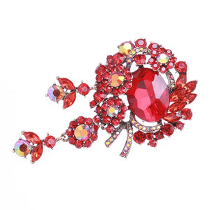 Vintage Rhinestone Large Pin Brooch