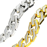 Cuban Bracelet Iced Out Link Chain Hip Hop CZ Rapper Bling Luxur Bracelet