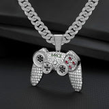 Iced Out Cuban Necklace Game Controller Pendant