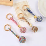 Rhinestone Drilling Ball Car Key Chain Claw Chain Spherical Keychain