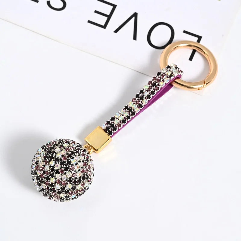 Rhinestone Drilling Ball Car Key Chain Claw Chain Spherical Keychain