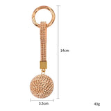 Rhinestone Drilling Ball Car Key Chain Claw Chain Spherical Keychain