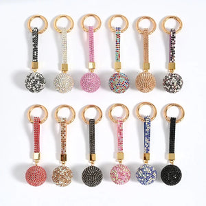 Rhinestone Drilling Ball Car Key Chain Claw Chain Spherical Keychain