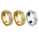 Men's Rhinestone Stainless Steel Ring 8mm