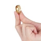 Men's Rhinestone Stainless Steel Ring 8mm