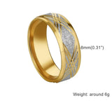 Men's Rhinestone Stainless Steel Ring 8mm