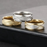 Men's Rhinestone Stainless Steel Ring 8mm