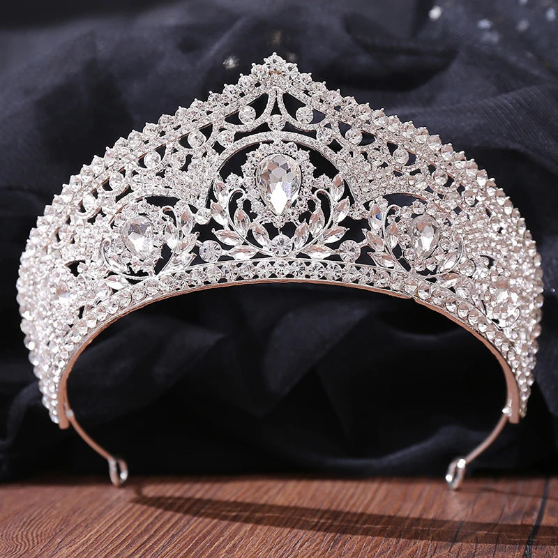 Rhinestone Flower Crown Bridal Tiaras Wedding Hair Accessories