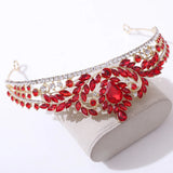 Rhinestone Flower Crown Wedding Tiara Crystal Bridal Hair Jewelry