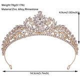 Rhinestone Flower Crown Wedding Tiara Crystal Bridal Hair Jewelry