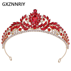 Rhinestone Flower Crown Wedding Tiara Crystal Bridal Hair Jewelry
