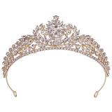 Rhinestone Flower Crown Wedding Tiara Crystal Bridal Hair Jewelry