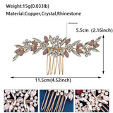 Rhinestone Flower Hair Combs Clips Wedding Bridal Accessories