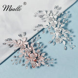 Rhinestone Flower Leaf Hair Clips Bridal Wedding Accessories