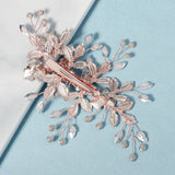 Rhinestone Flower Leaf Hair Clips Bridal Wedding Accessories