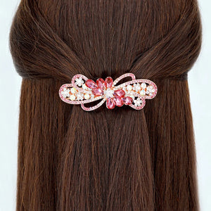 Rhinestone Flower Spring Clip Crystal Temperament Headdress