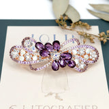 Rhinestone Flower Spring Clip Crystal Temperament Headdress