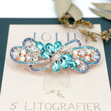 Rhinestone Flower Spring Clip Crystal Temperament Headdress