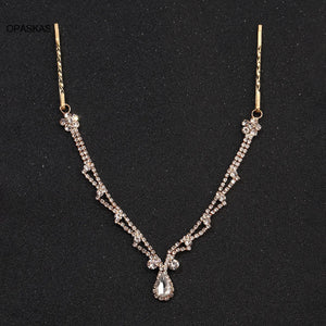 Ethnic Style Rhinestone Forehead Pendant Headwear Women Brow Decorations