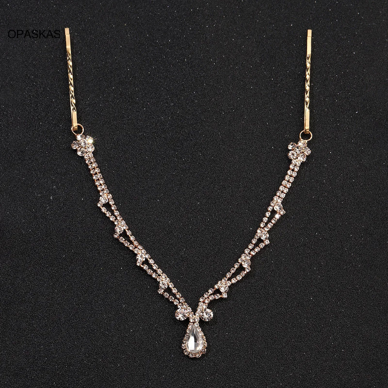 Ethnic Style Rhinestone Forehead Pendant Headwear Women Brow Decorations