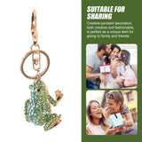 Frog Rhinestone Keychain for Women